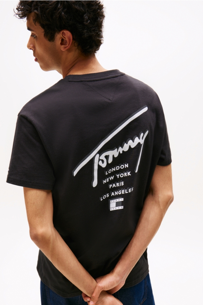 TJM REG SIGN CITY TEE EXT DM0DM22120 BDS BLACK